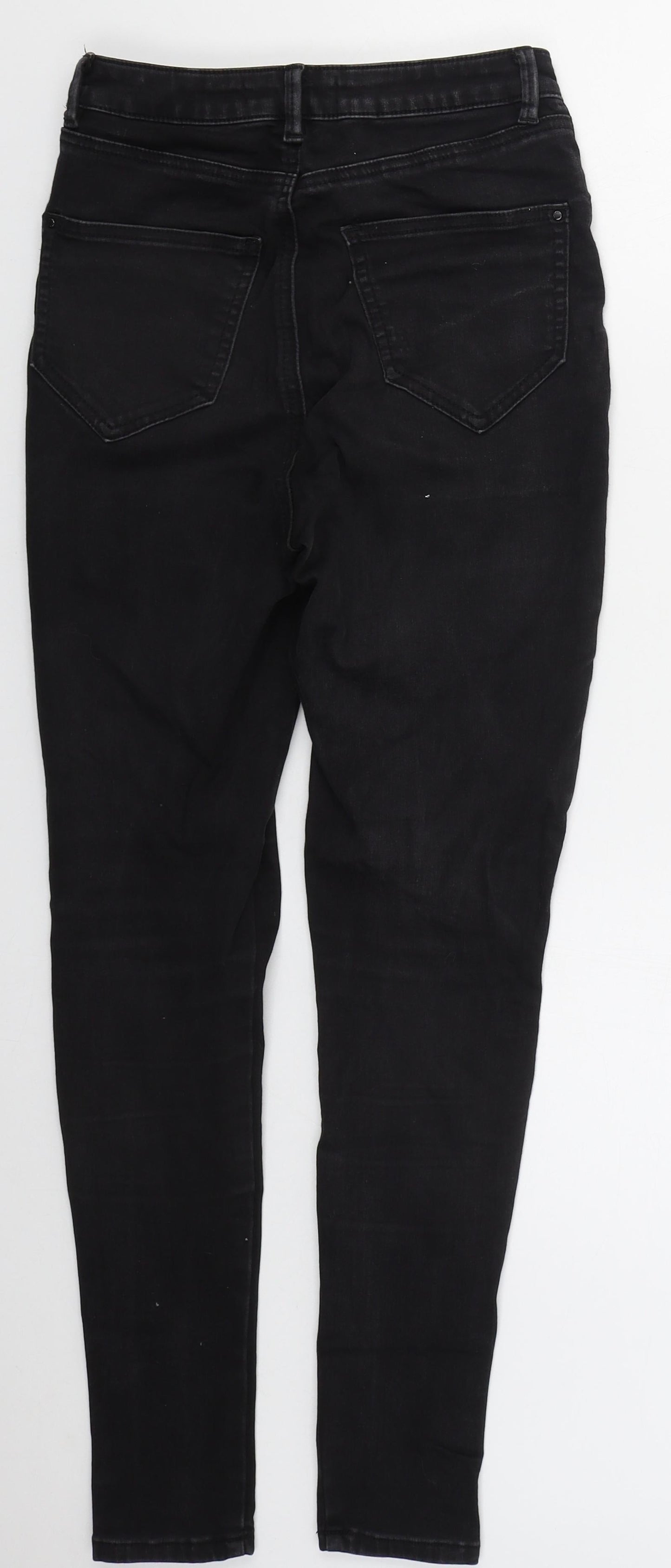 Very Womens Black  Cotton Skinny Jeans Size 8 L28 in Regular Button