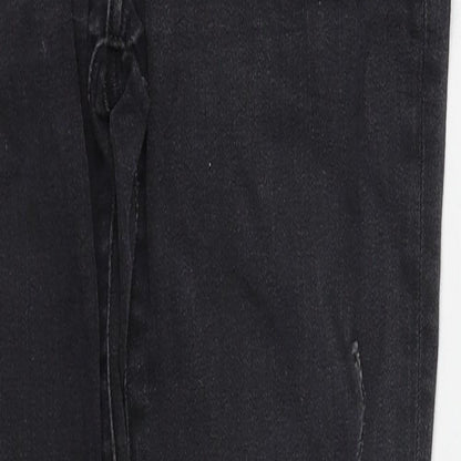 Zara Womens Black  Cotton Skinny Jeans Size 8 L27 in Regular Button