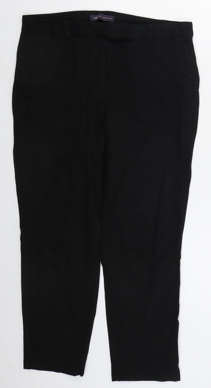 Womens UK Size 12 Marks and Spencer Regular Fit  Black Trousers