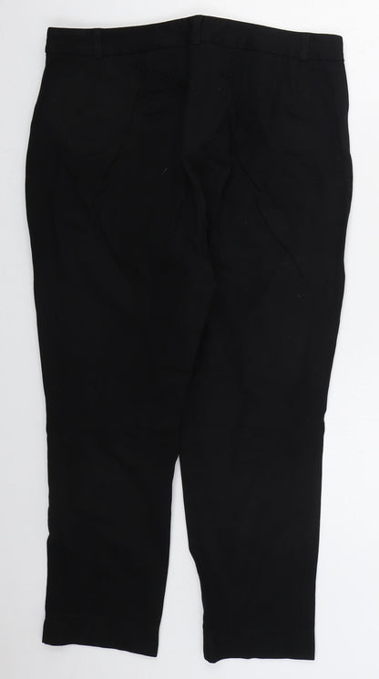 Womens UK Size 12 Marks and Spencer Regular Fit  Black Trousers