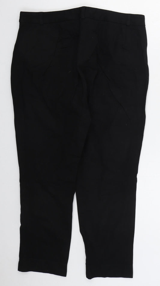 Womens UK Size 12 Marks and Spencer Regular Fit  Black Trousers