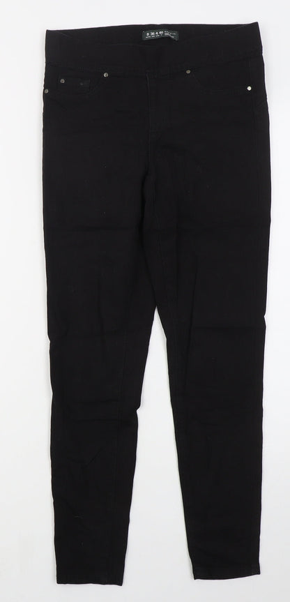 Denim Co Womens Black  Cotton Jegging Jeans Size 8 L27 in Regular