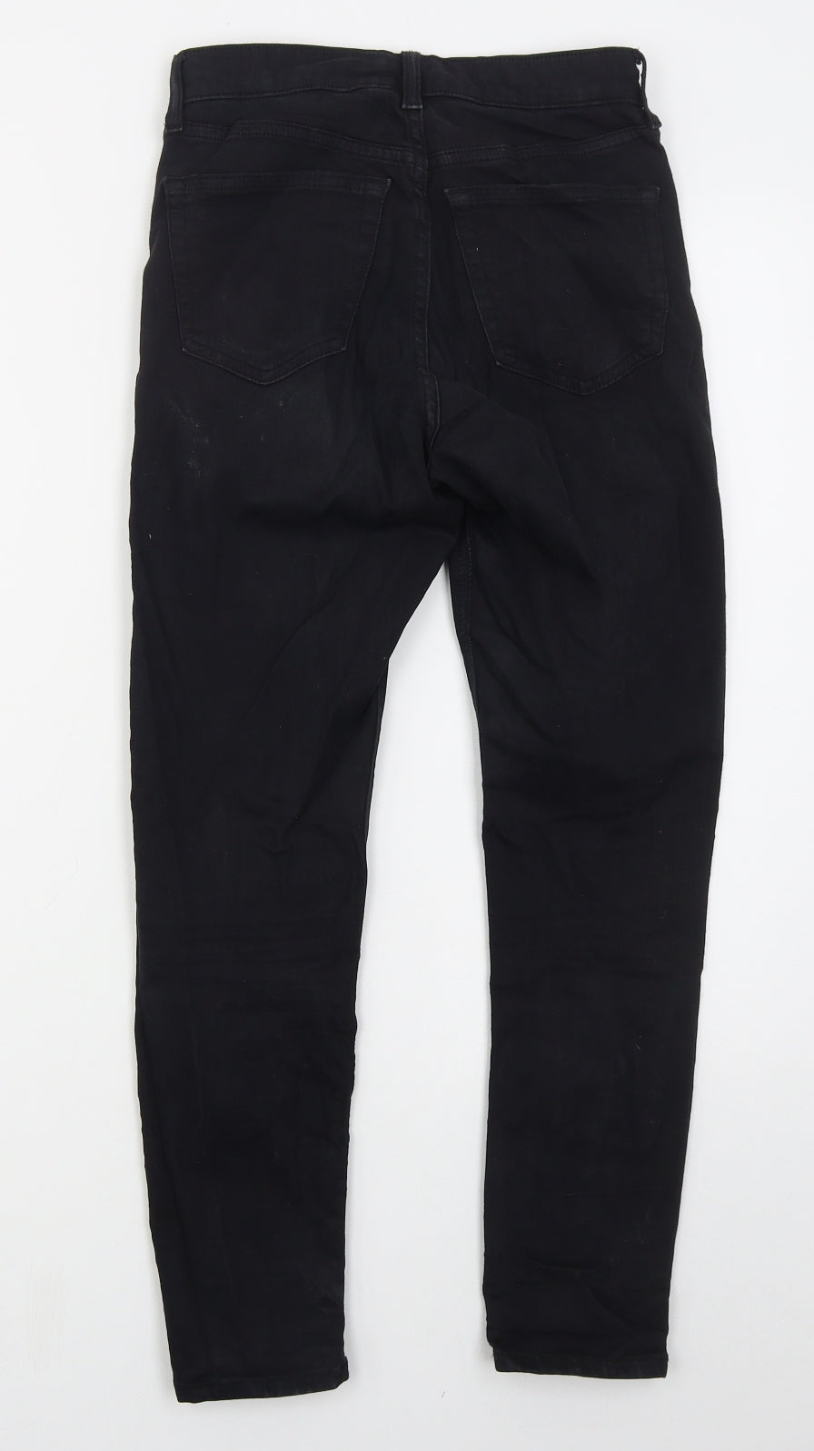 Topshop Womens Black  Cotton Skinny Jeans Size 26 in L26 in Regular Button