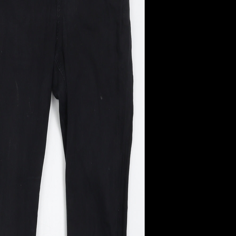 Topshop Womens Black  Cotton Skinny Jeans Size 26 in L26 in Regular Button