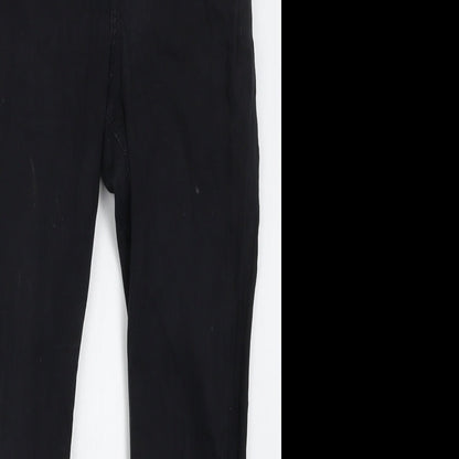Topshop Womens Black  Cotton Skinny Jeans Size 26 in L26 in Regular Button
