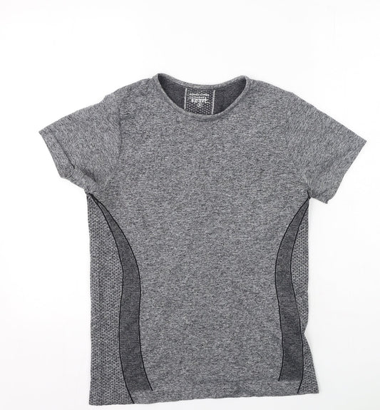 Womens UK Size S Dunnes Stores Grey Basic T-Shirt