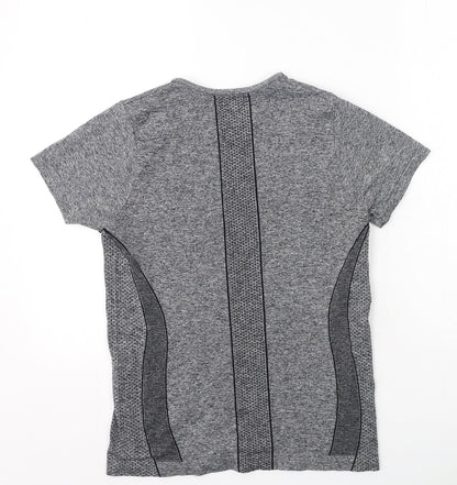 Womens UK Size S Dunnes Stores Grey Basic T-Shirt