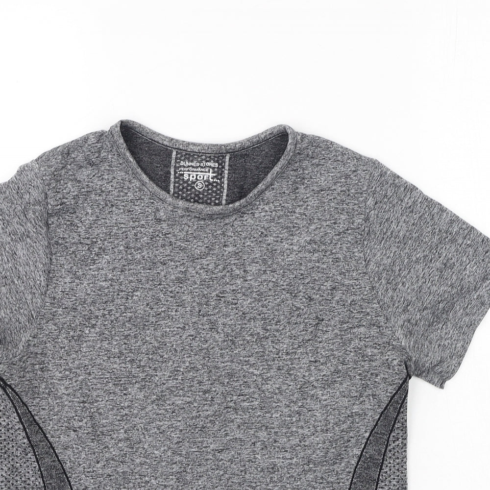 Womens UK Size S Dunnes Stores Grey Basic T-Shirt