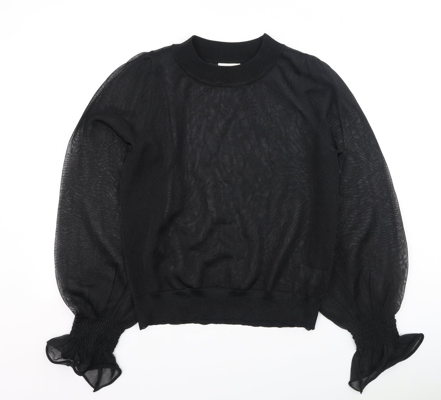 Womens UK Size XS H&M Black Basic Blouse