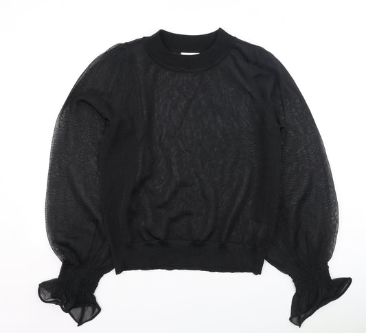 Womens UK Size XS H&M Black Basic Blouse