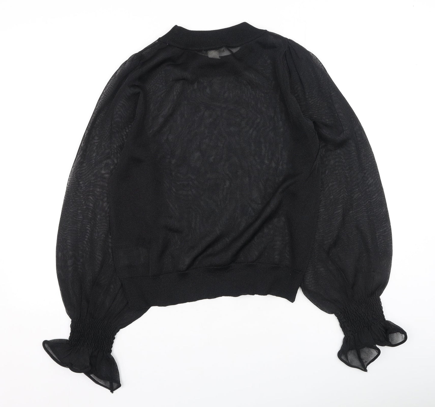 Womens UK Size XS H&M Black Basic Blouse