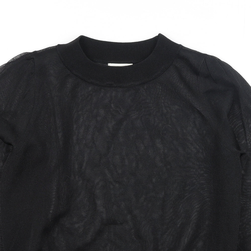 Womens UK Size XS H&M Black Basic Blouse