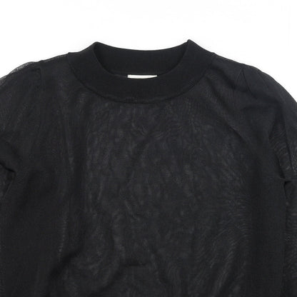 Womens UK Size XS H&M Black Basic Blouse