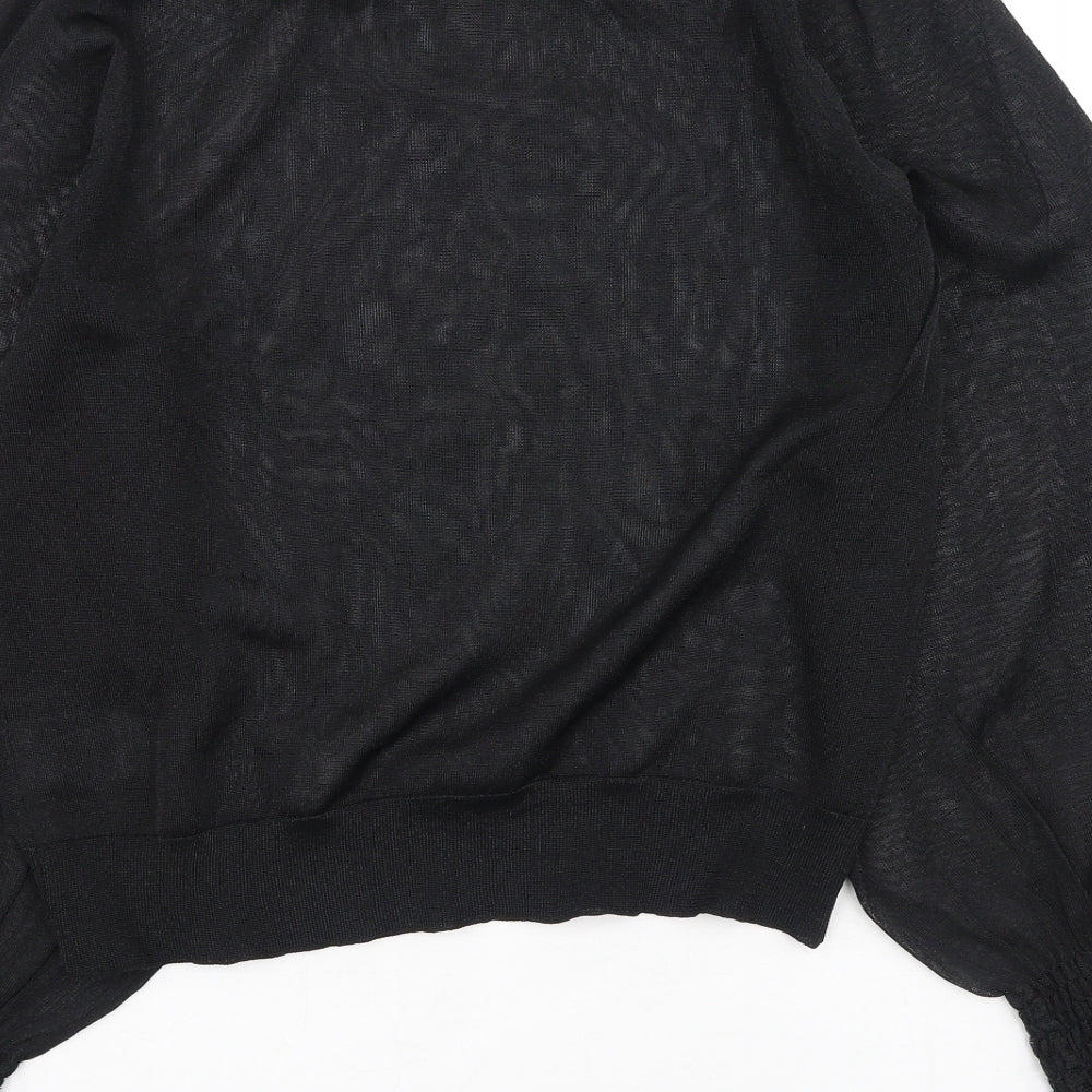 Womens UK Size XS H&M Black Basic Blouse