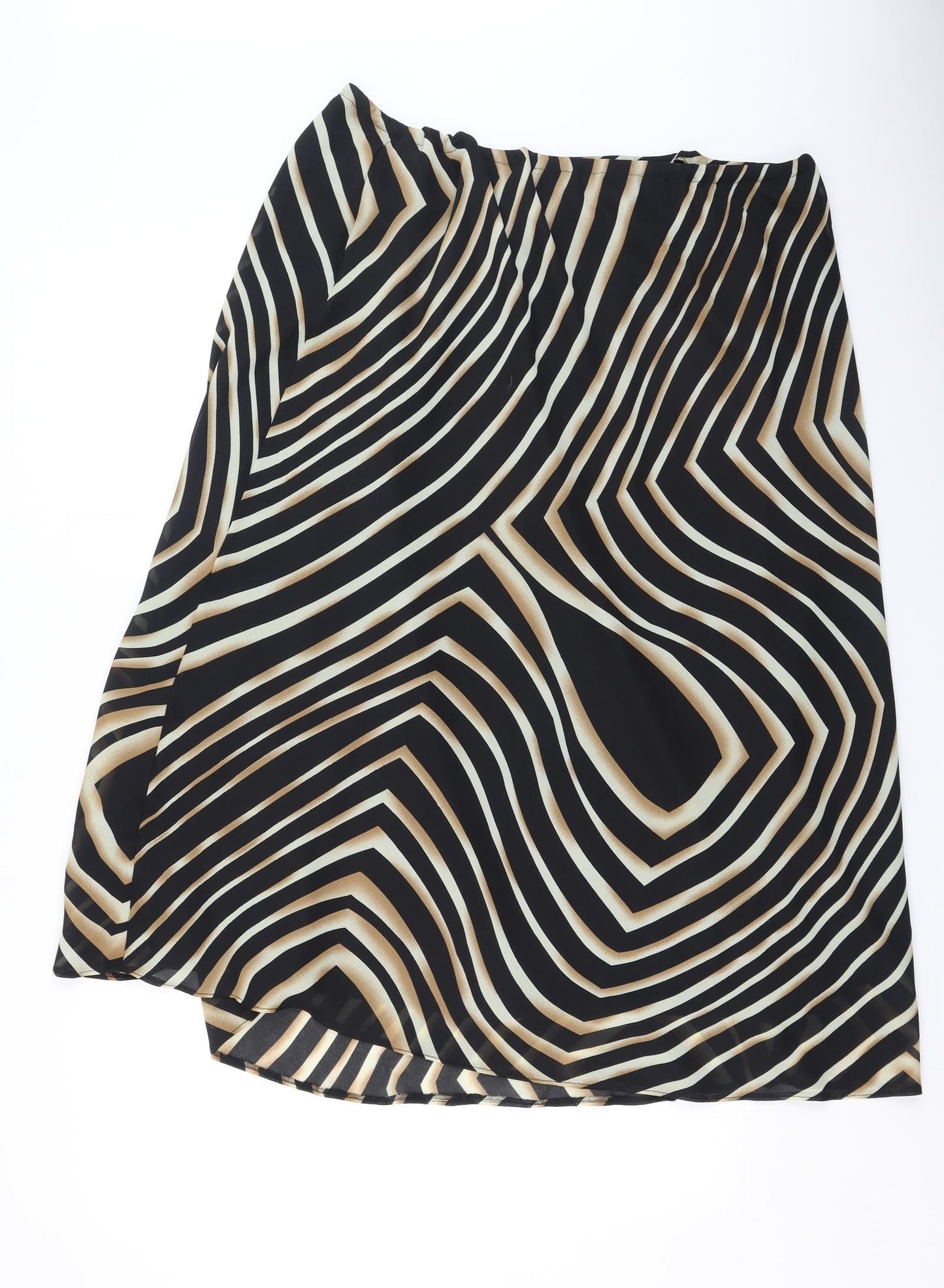 Classics Womens Brown Animal Print Polyester Maxi Skirt Size 36