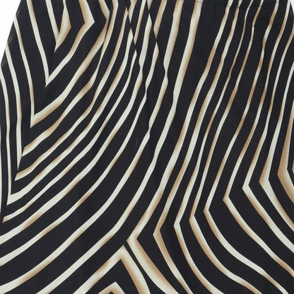 Classics Womens Brown Animal Print Polyester Maxi Skirt Size 36