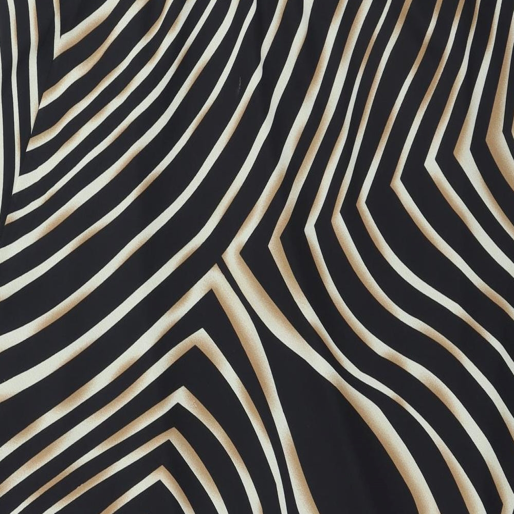 Classics Womens Brown Animal Print Polyester Maxi Skirt Size 36