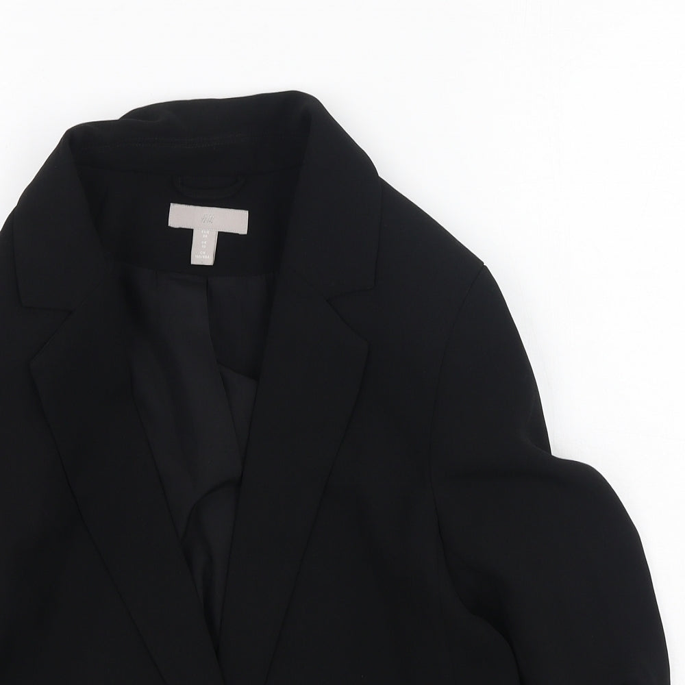 Womens UK Size 10 H&M Black Jacket
