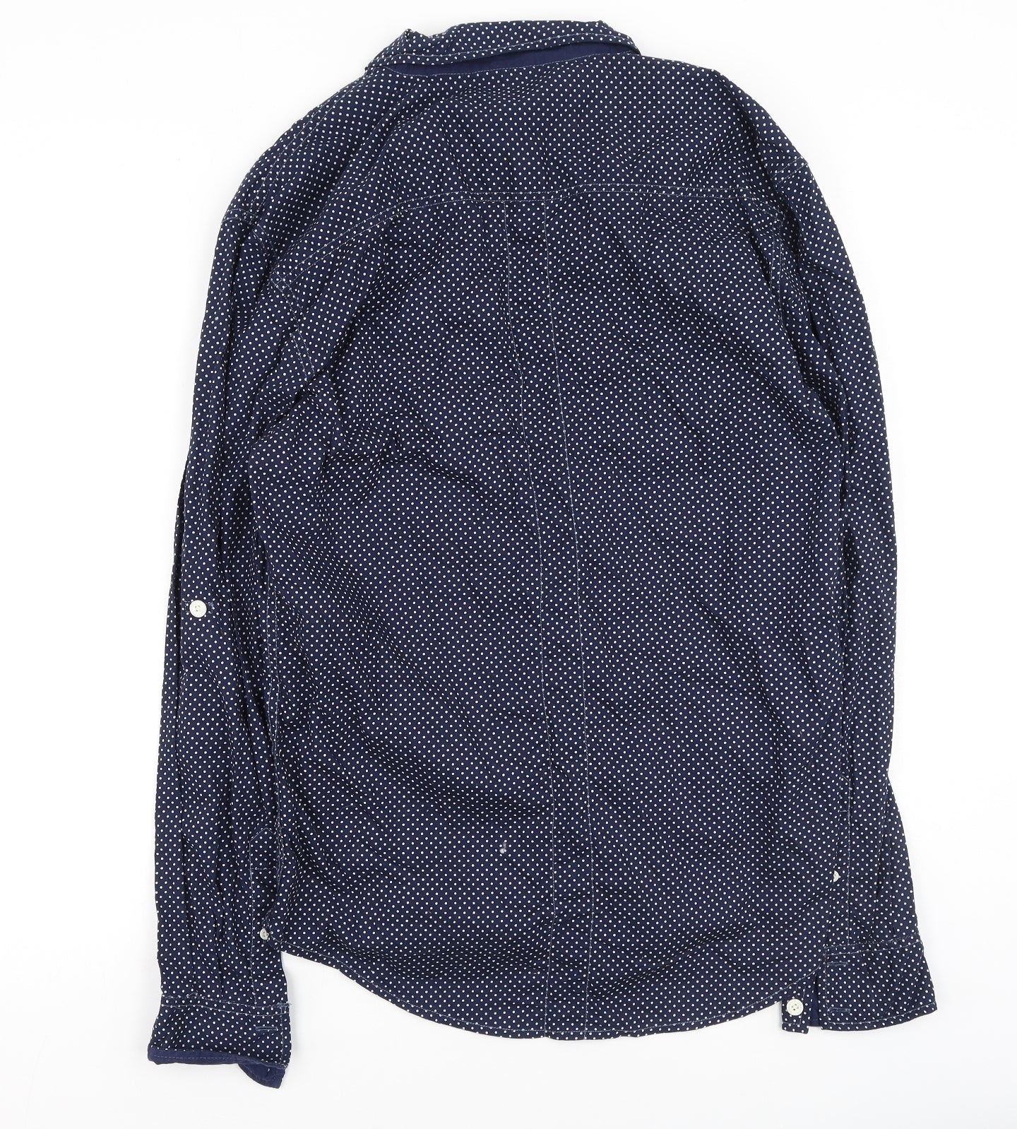 Soul Star Mens Blue  Cotton  Button-Up Size L Collared