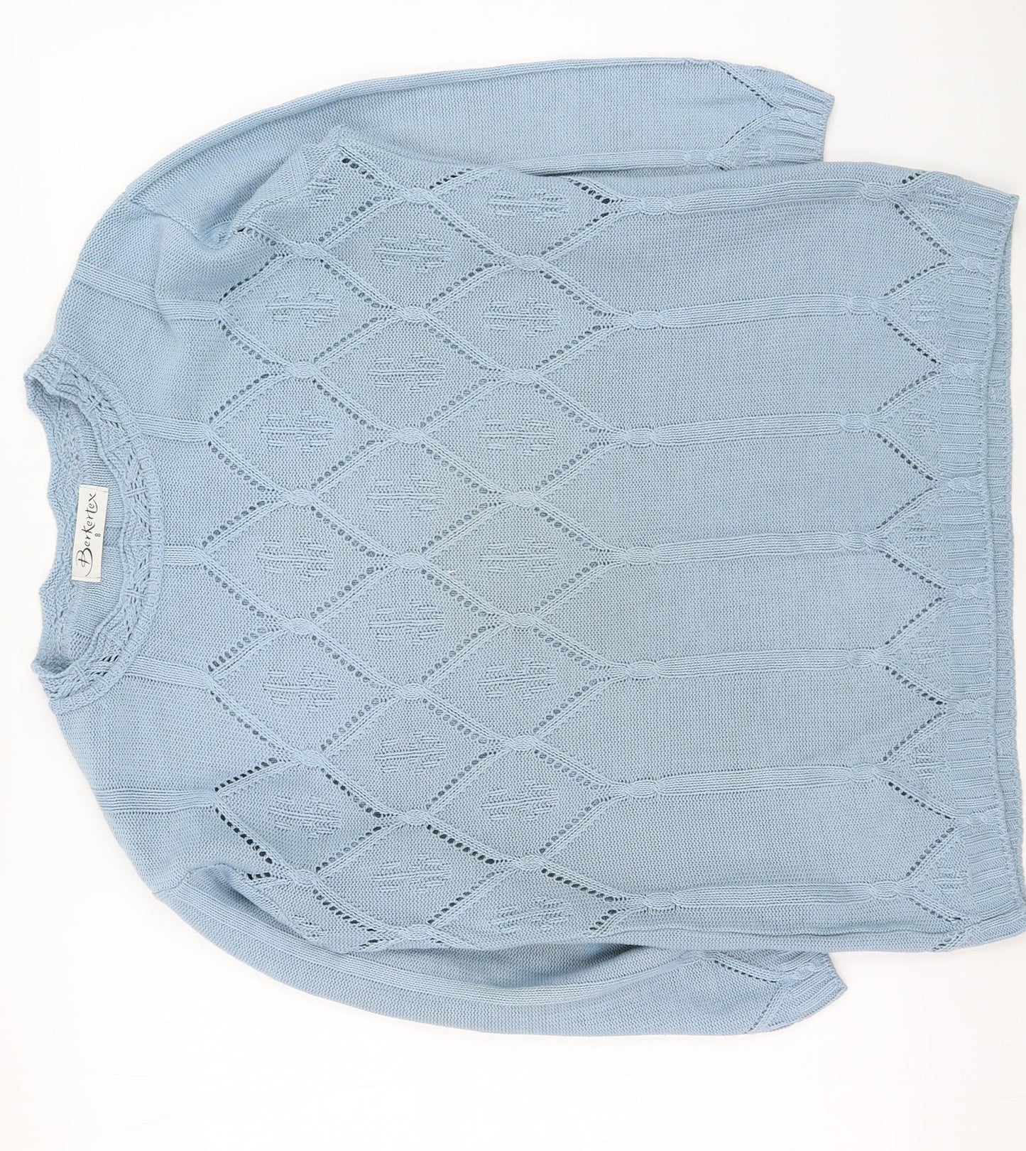 Womens UK Size 8 Berkertex Blue Pullover Jumper