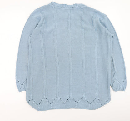 Womens UK Size 8 Berkertex Blue Pullover Jumper