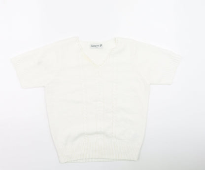 Womens UK Size S Preworn Ivory Pullover Jumper