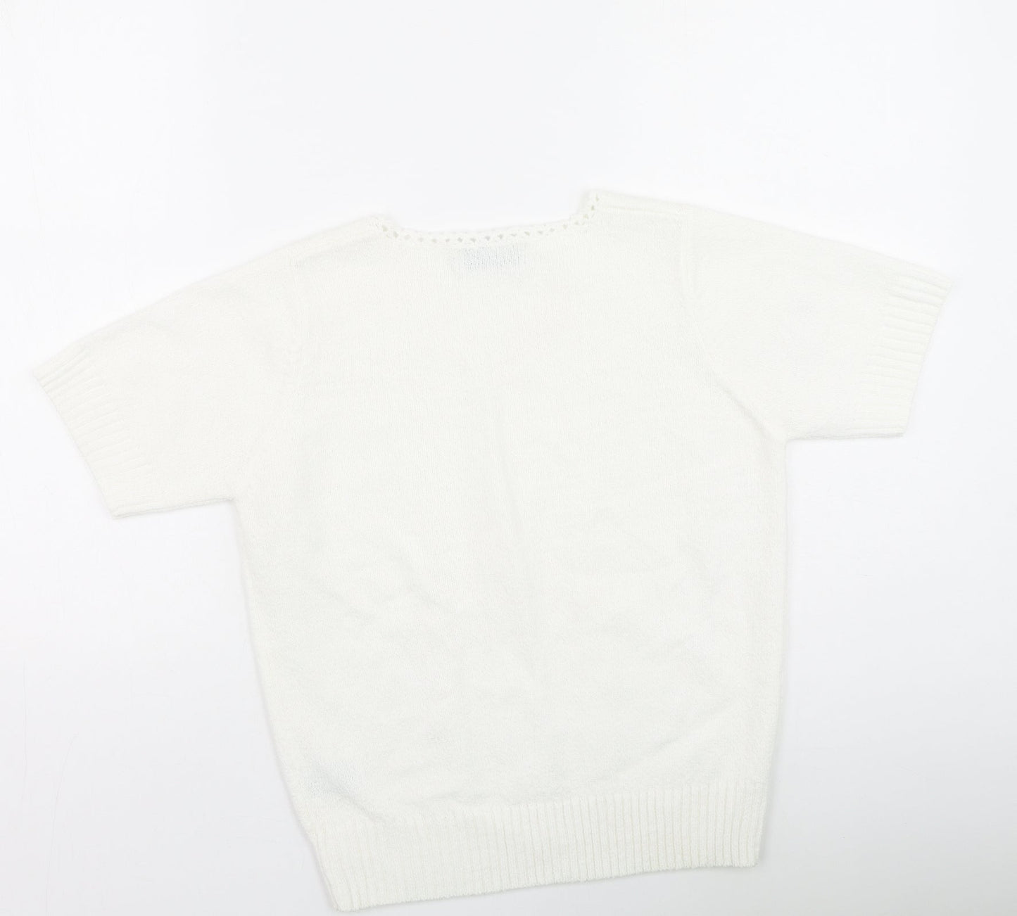 Womens UK Size S Preworn Ivory Pullover Jumper