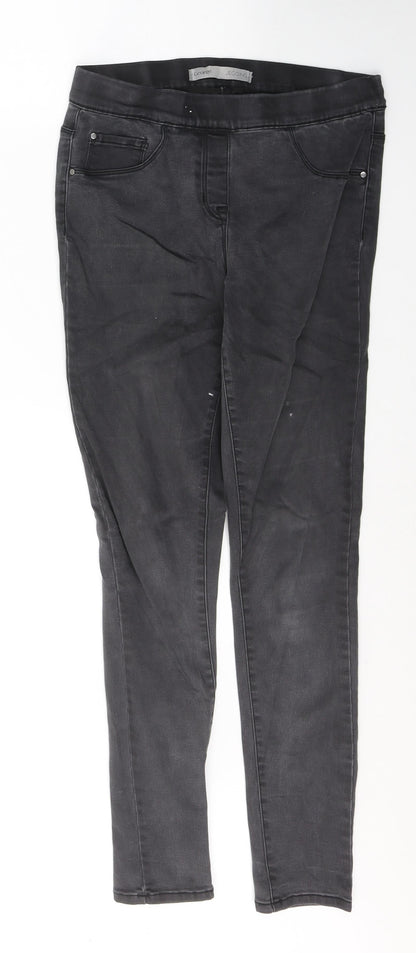 George Womens Black  Cotton Jegging Jeans Size 10 L29 in Regular
