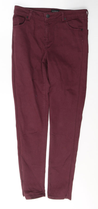Womens UK Size 12 WareDenim Regular Fit Skinny Red Jeans