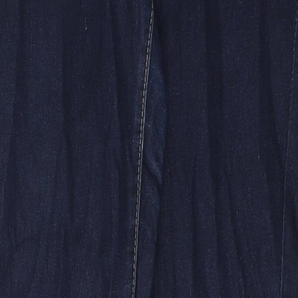 Denim & Co. Womens Blue  Cotton Skinny Jeans Size 12 L33 in Regular Button