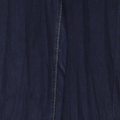 Denim & Co. Womens Blue  Cotton Skinny Jeans Size 12 L33 in Regular Button