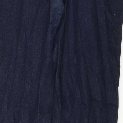Denim & Co. Womens Blue  Cotton Skinny Jeans Size 12 L33 in Regular Button