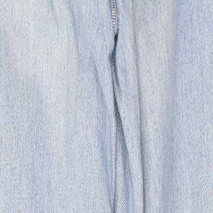 Topshop Womens Blue  Cotton Mom Jeans Size 26 in L32 in Regular Button