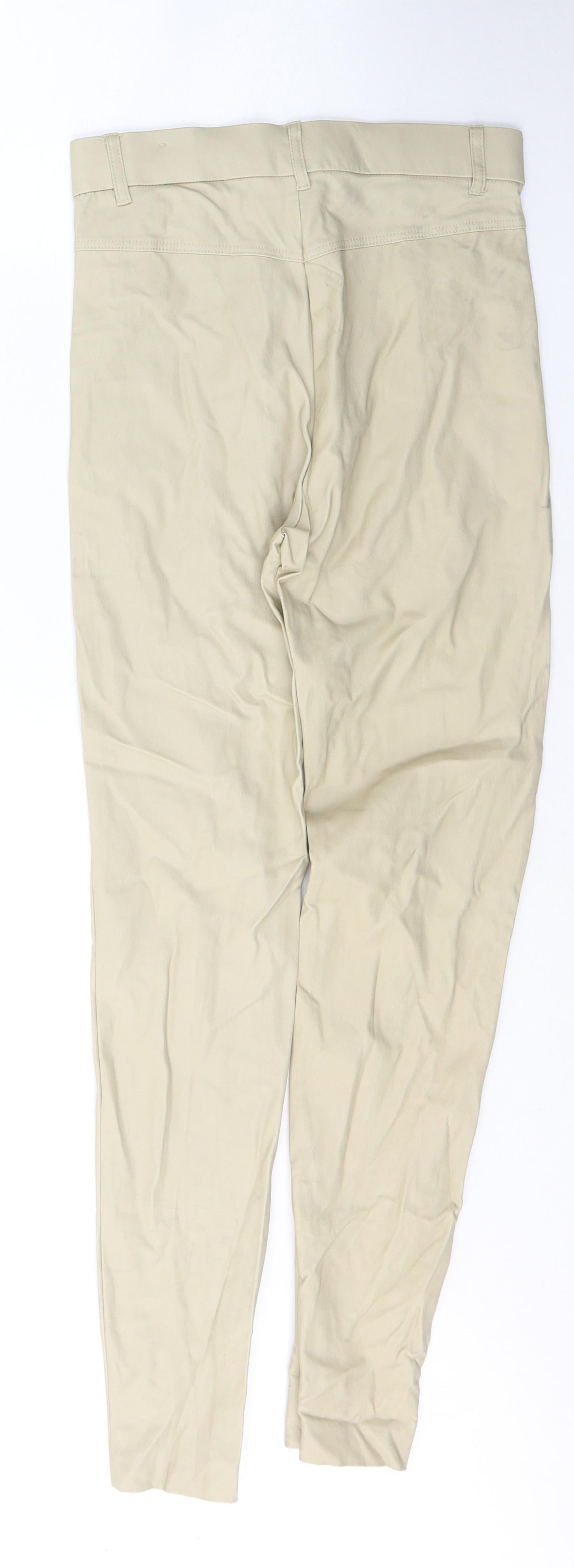 Zara Womens Beige  Cotton Skinny Jeans Size S L28 in Regular Button