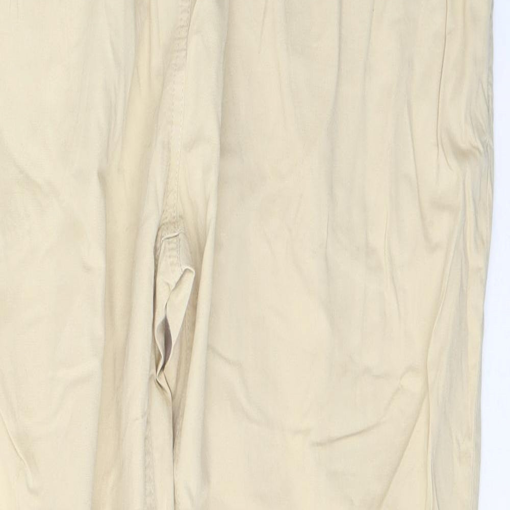 Womens UK Size 12 H&M Regular Fit Snow Pants Beige Trousers