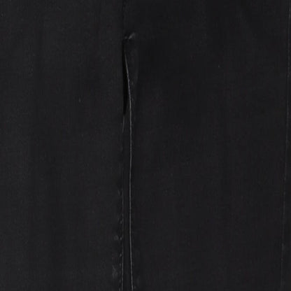 Denim & Co. Womens Black  Cotton Skinny Jeans Size 12 L29 in Regular Button