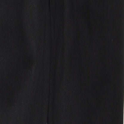 Denim & Co. Womens Black  Cotton Skinny Jeans Size 12 L29 in Regular Button