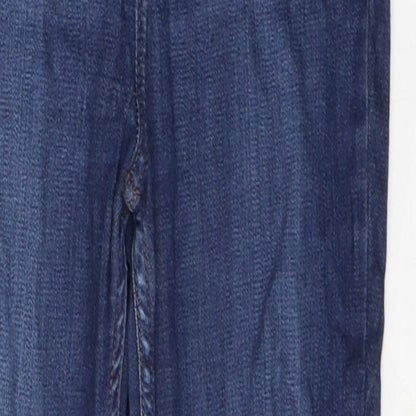 New Look Womens Blue  Cotton Skinny Jeans Size 8 L27 in Regular Button
