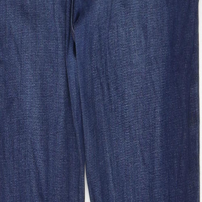 New Look Womens Blue  Cotton Skinny Jeans Size 8 L27 in Regular Button