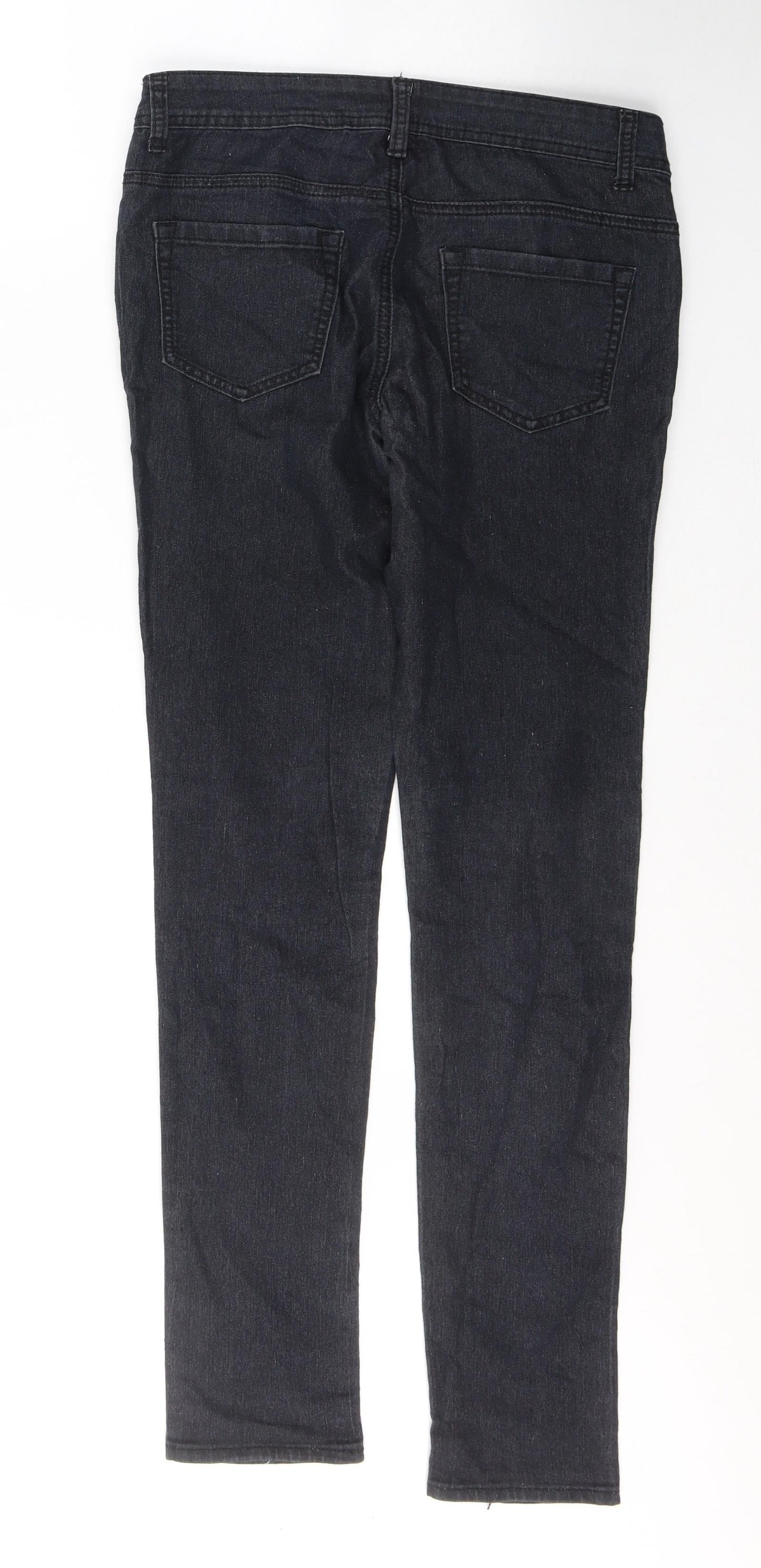 Denim & Co. Womens Blue  Cotton Skinny Jeans Size 10 L32 in Regular Button