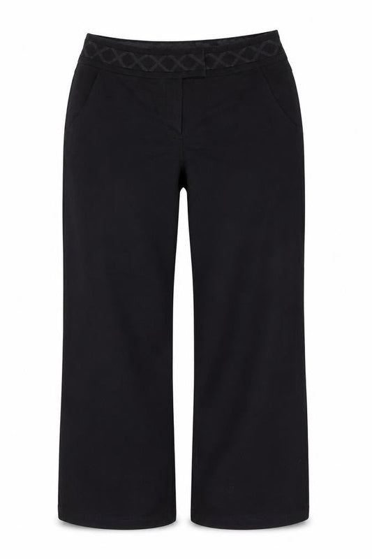 Womens UK Size 12 Per Una Regular Fit  Black Trousers