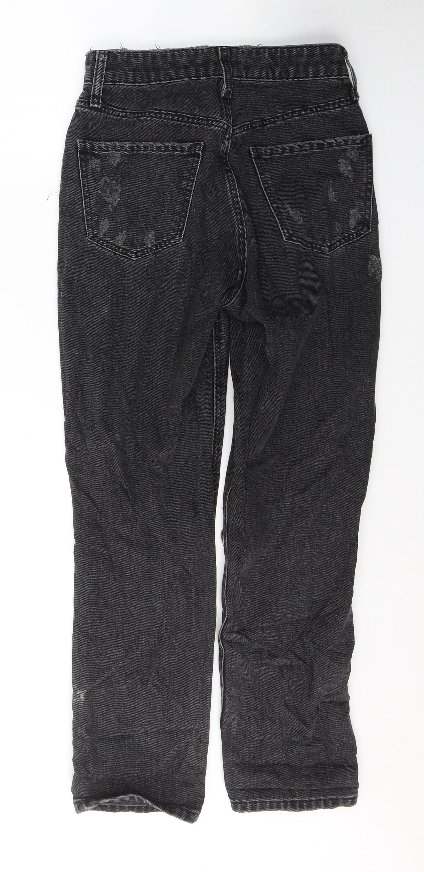 Womens UK Size 8 River Island Regular Fit Straight Black Jeans