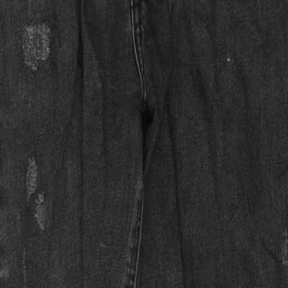 Womens UK Size 8 River Island Regular Fit Straight Black Jeans
