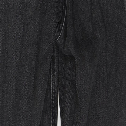 Womens UK Size 8 River Island Regular Fit Straight Black Jeans