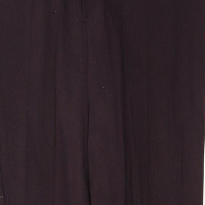 Marks and Spencer Womens Purple  Polyester Trousers  Size 12 L27 in Regular Button