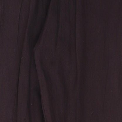 Marks and Spencer Womens Purple  Polyester Trousers  Size 12 L27 in Regular Button