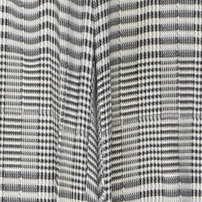 H&M Womens White Houndstooth Cotton Snow Pants Trousers Size 6 L26 in Regular Button