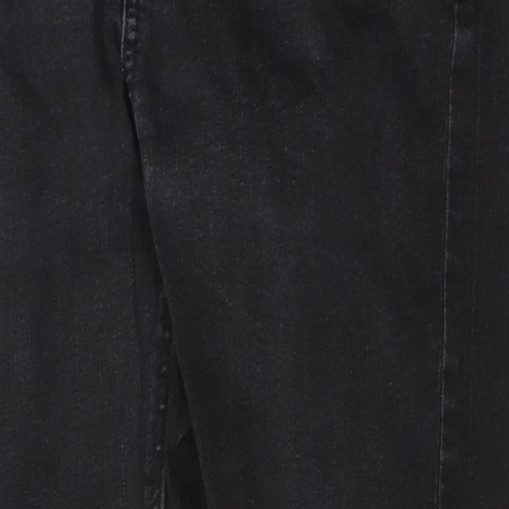 George Womens Black  Cotton Skinny Jeans Size 12 L27 in Regular Button
