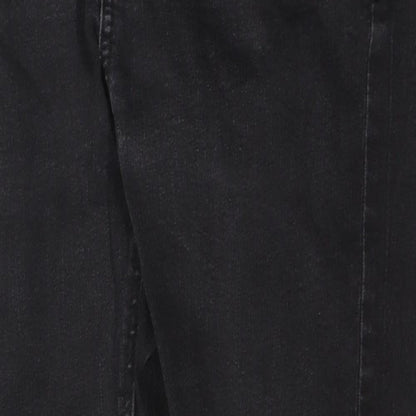 George Womens Black  Cotton Skinny Jeans Size 12 L27 in Regular Button