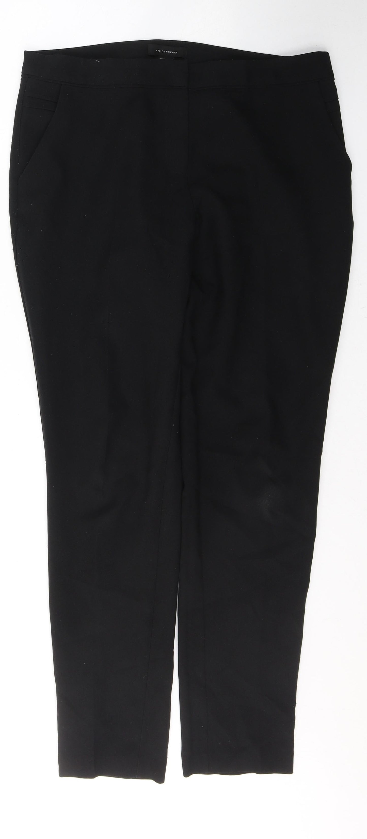 Womens UK Size 12 Atmosphere Regular Fit  Black Trousers